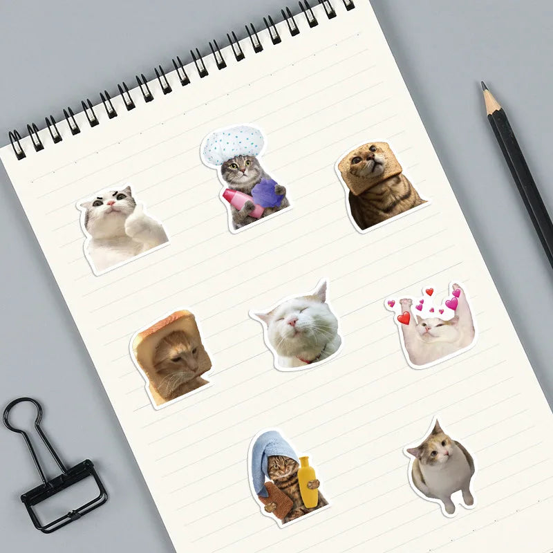 ✨ Set de Stickers Gatos Cartoon – Personaliza Todo con Estilo y Diversión ✨