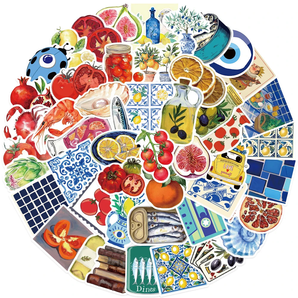 🌟 Pegatinas al estilo Aesthetic Mediterranean