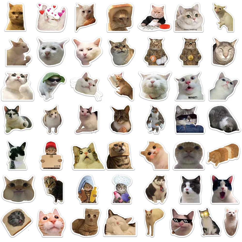 ✨ Set de Stickers Gatos Cartoon – Personaliza Todo con Estilo y Diversión ✨