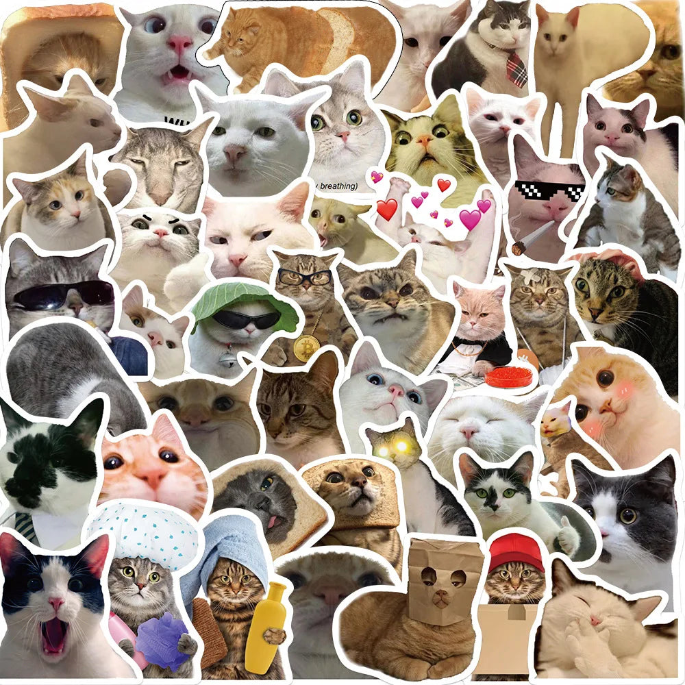 ✨ Set de Stickers Gatos Cartoon – Personaliza Todo con Estilo y Diversión ✨