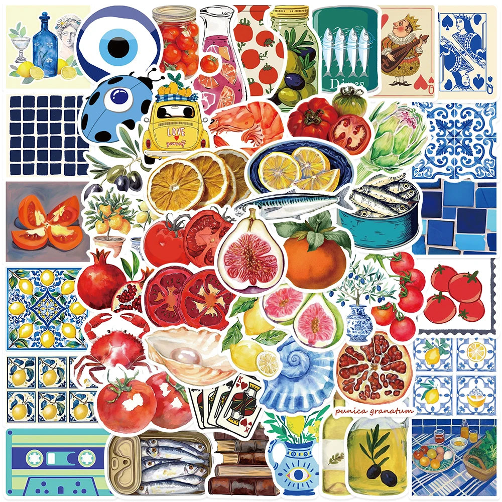 🌟 Pegatinas al estilo Aesthetic Mediterranean