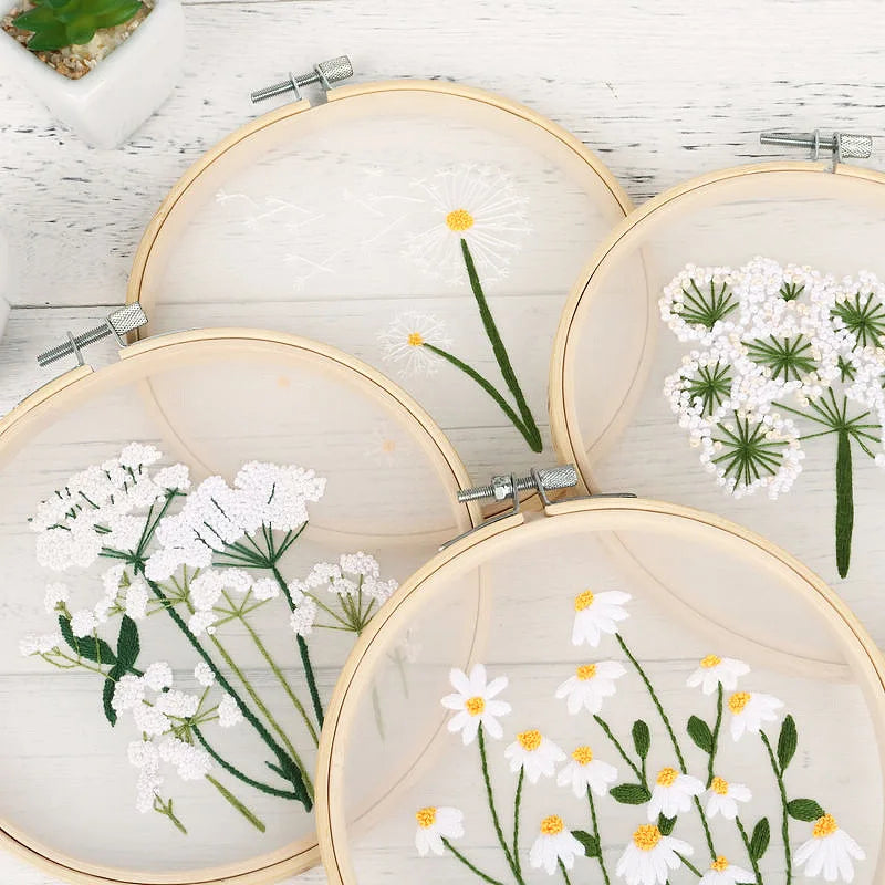 ✨Kit de Bordado Cute, con Flores Transparentes✨