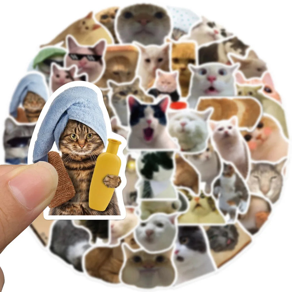 ✨ Set de Stickers Gatos Cartoon – Personaliza Todo con Estilo y Diversión ✨