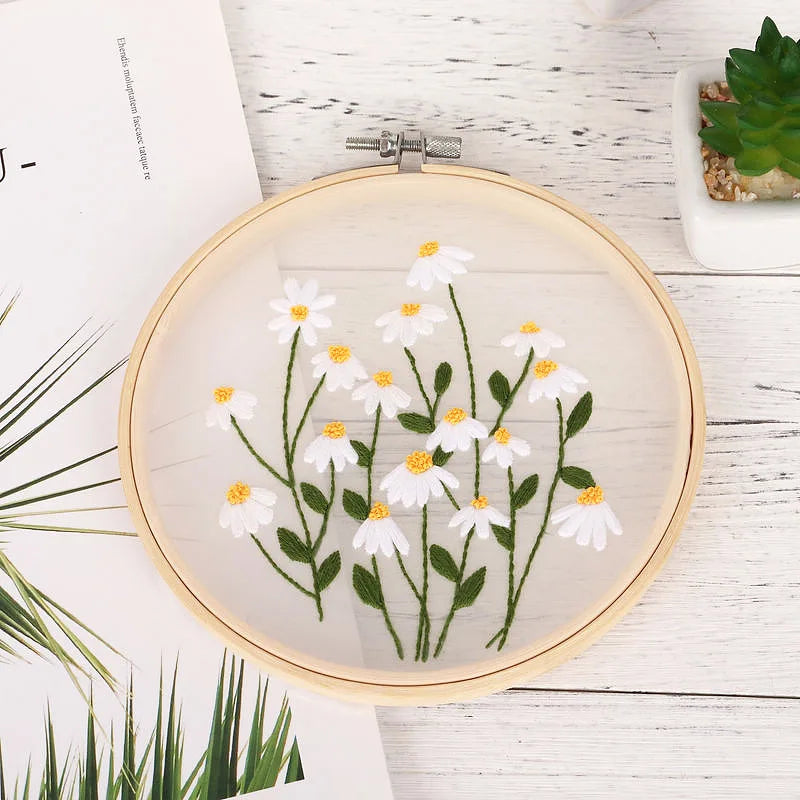 ✨Kit de Bordado Cute, con Flores Transparentes✨