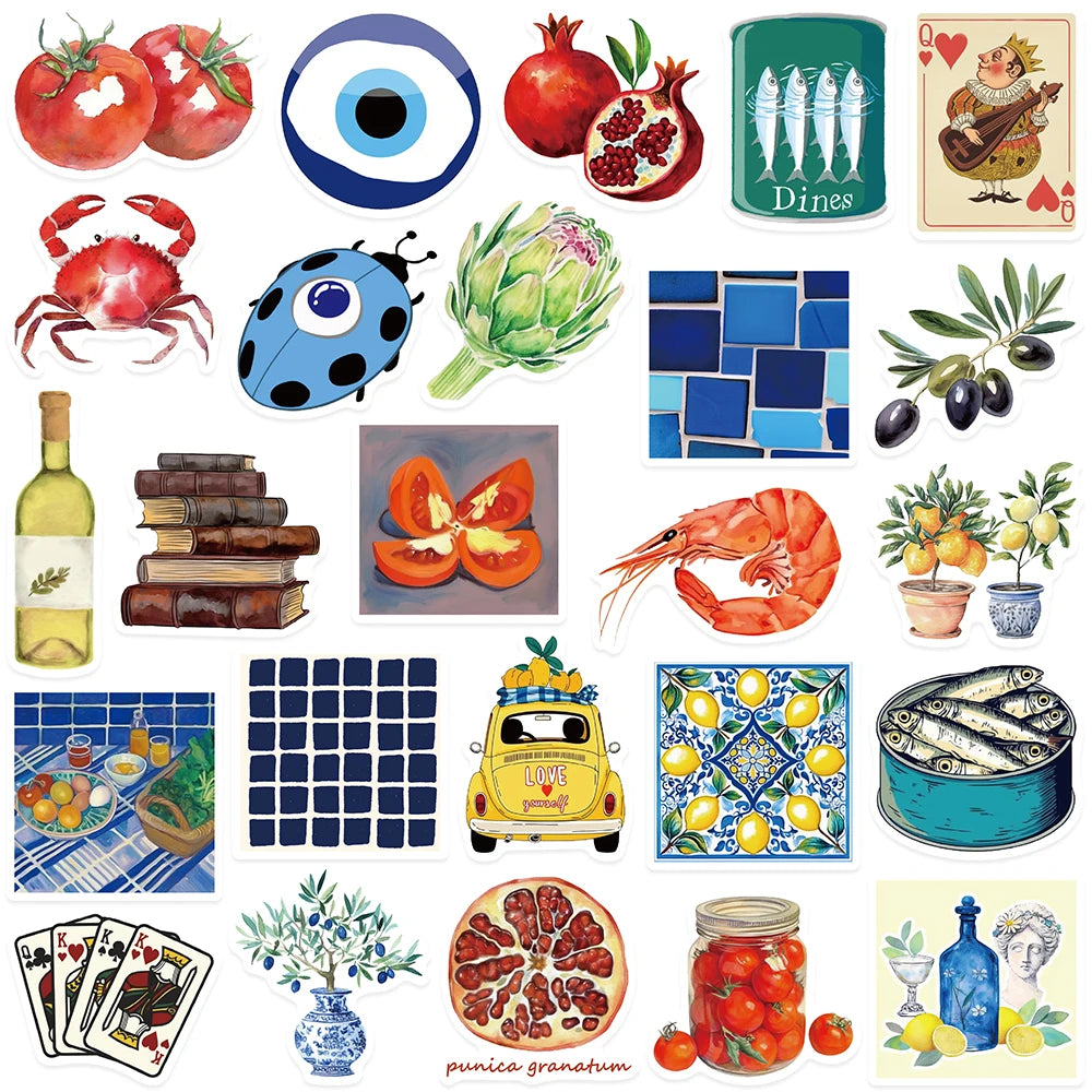 🌟 Pegatinas al estilo Aesthetic Mediterranean