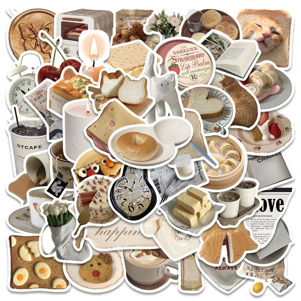 ✨Stickers Estilo Ins Clasico, Cute y Aesthetic (Good Morning and Breakfast)✨