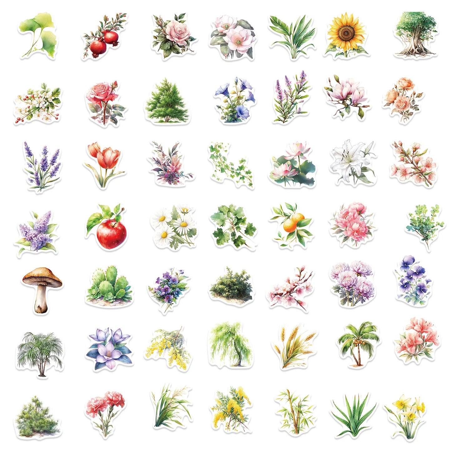 🎨 Stickers Aesthetic y Cute de Flores y Plantas ✨