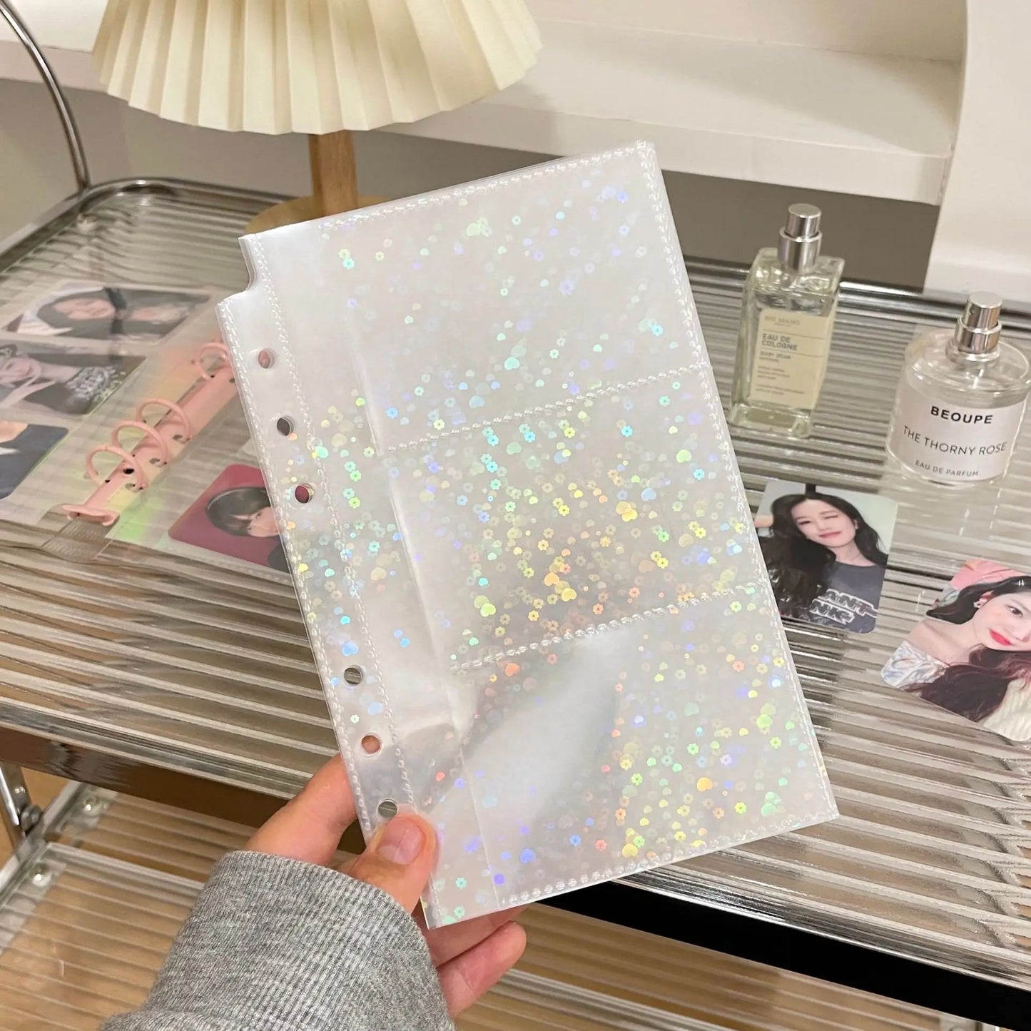 ✨Folio A6 con Brillo/Tornazolado – Organizador de Tarjetas, Fotos, Postales, Stickers✨