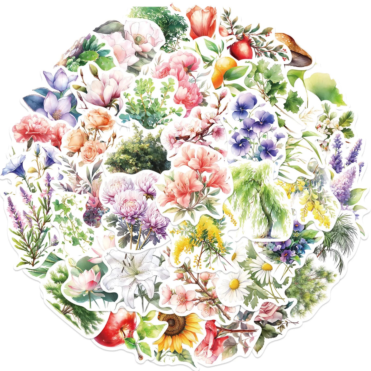 🎨 Stickers Aesthetic y Cute de Flores y Plantas ✨
