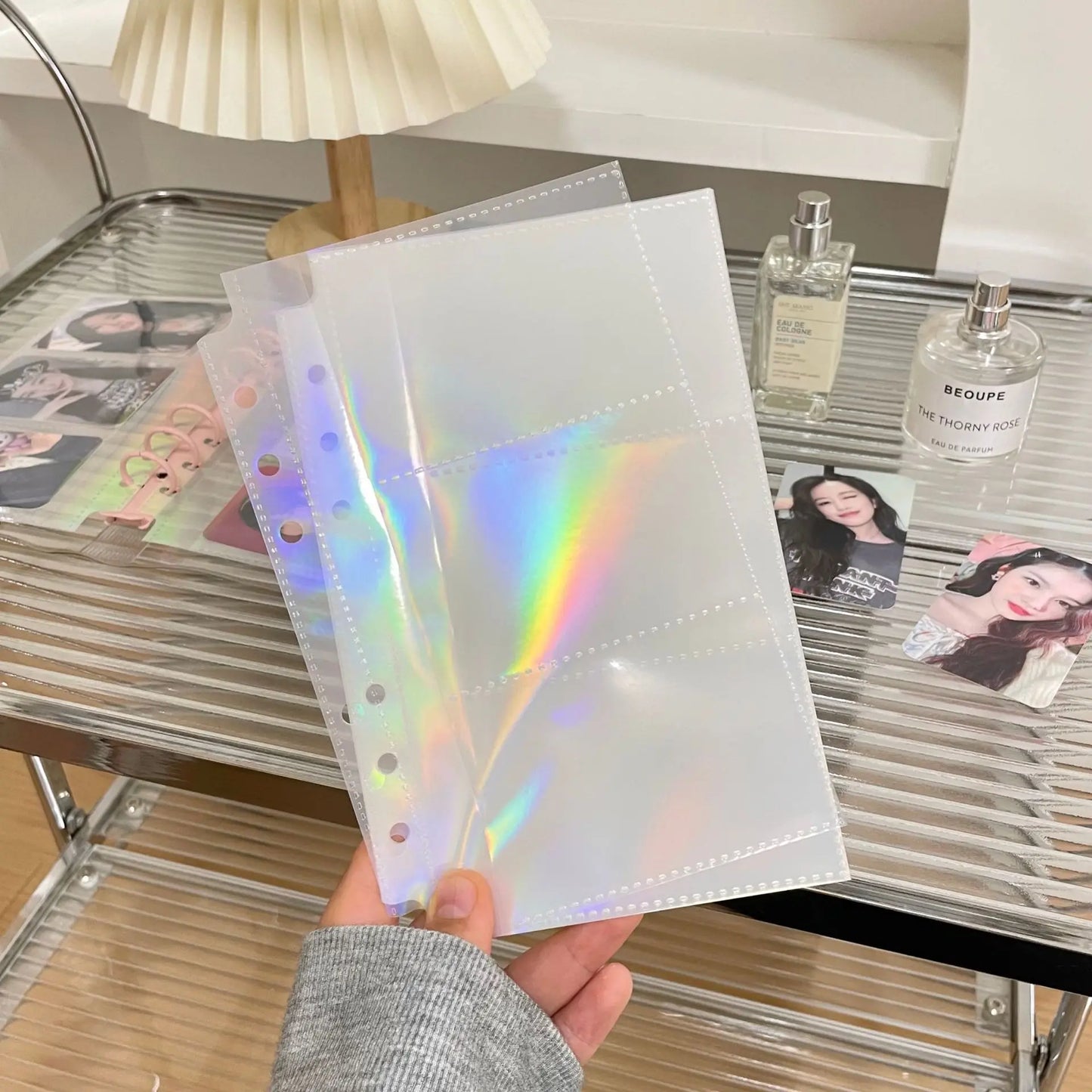 ✨Folio A6 con Brillo/Tornazolado – Organizador de Tarjetas, Fotos, Postales, Stickers✨