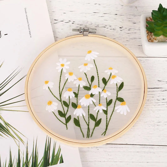 ✨Kit de Bordado Cute, con Flores Transparentes✨