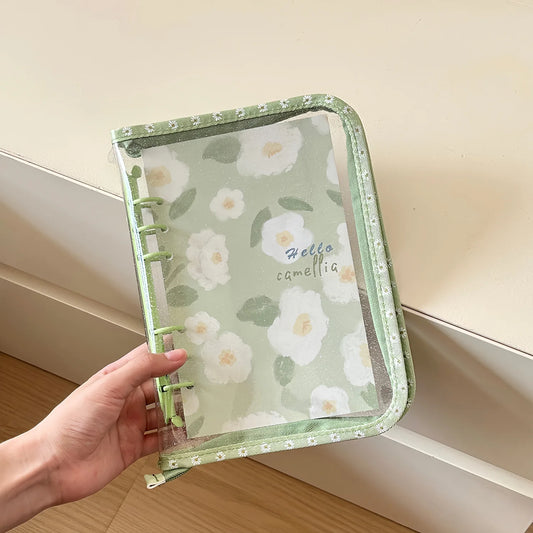 🌼Organizador A6 con Cremallera y Margaritas – Diario y Álbum de Tarjetas🌼