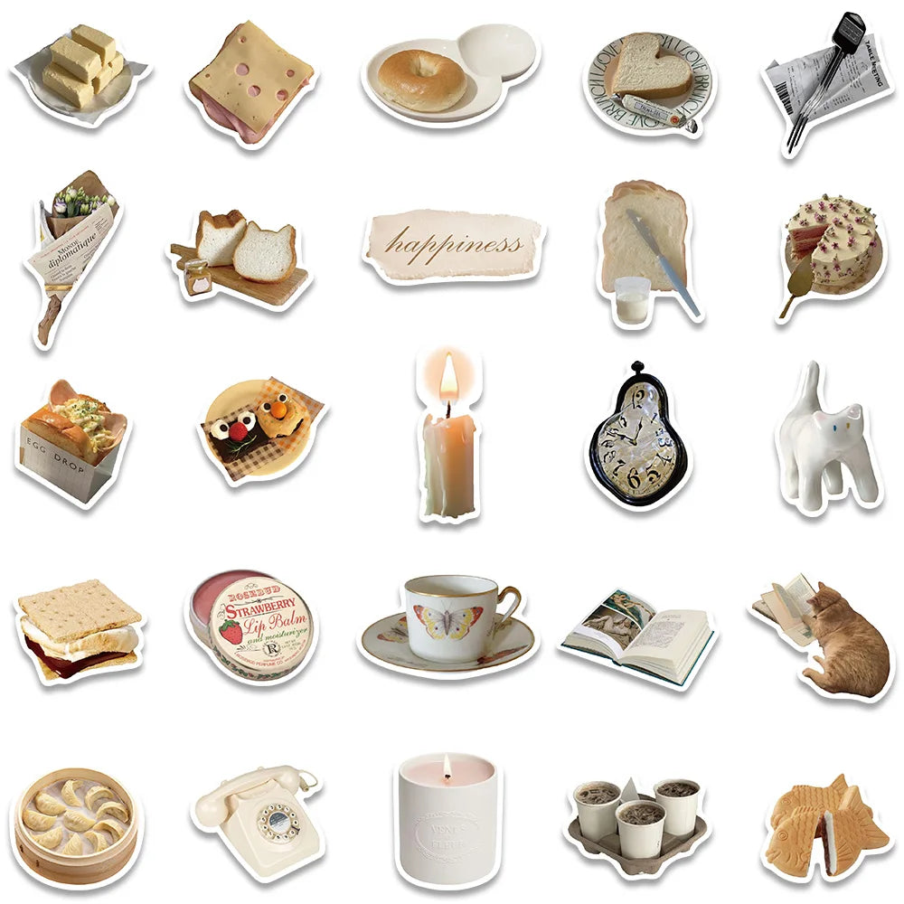 ✨Stickers Estilo Ins Clasico, Cute y Aesthetic (Good Morning and Breakfast)✨